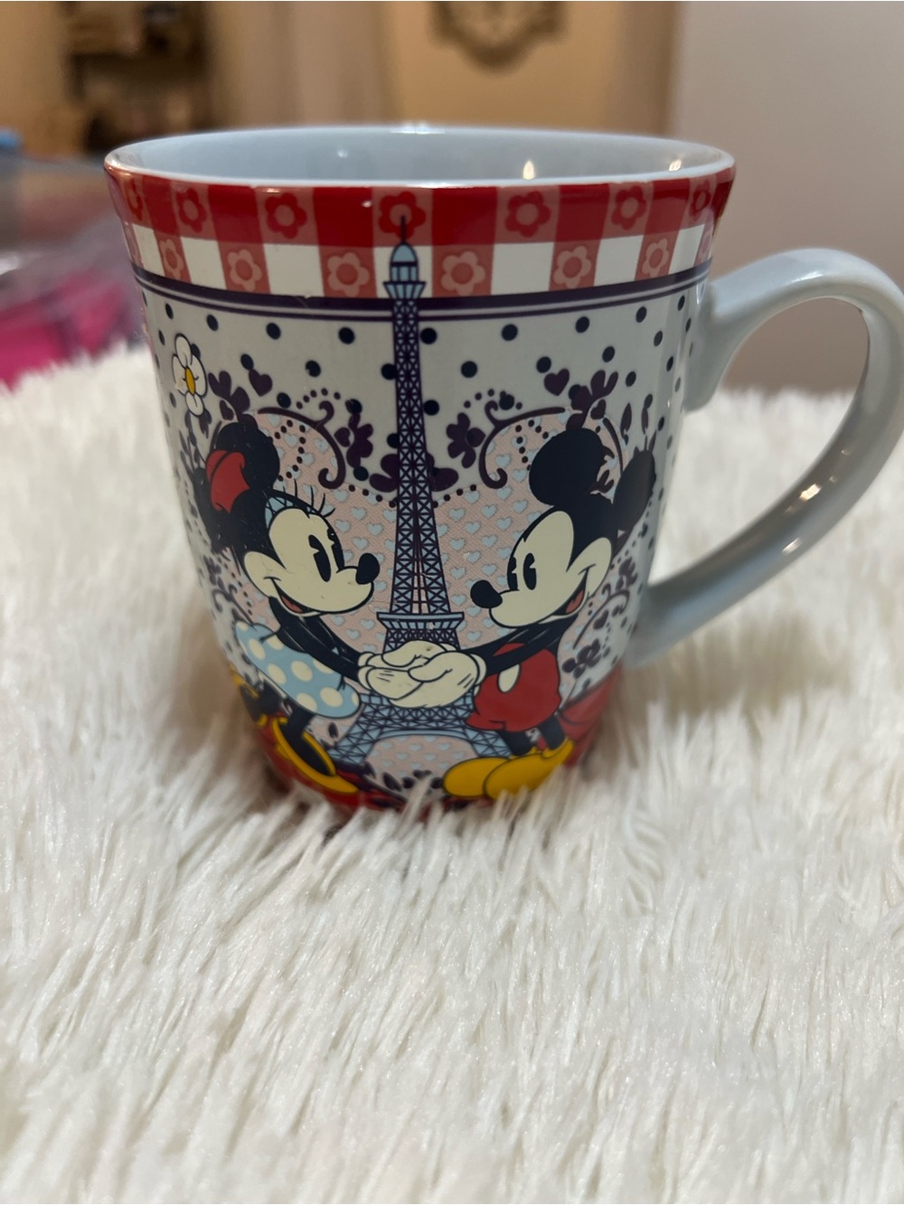 Disney Mickey & Minnie Paris Ceramic Mug - Red, Black, White
